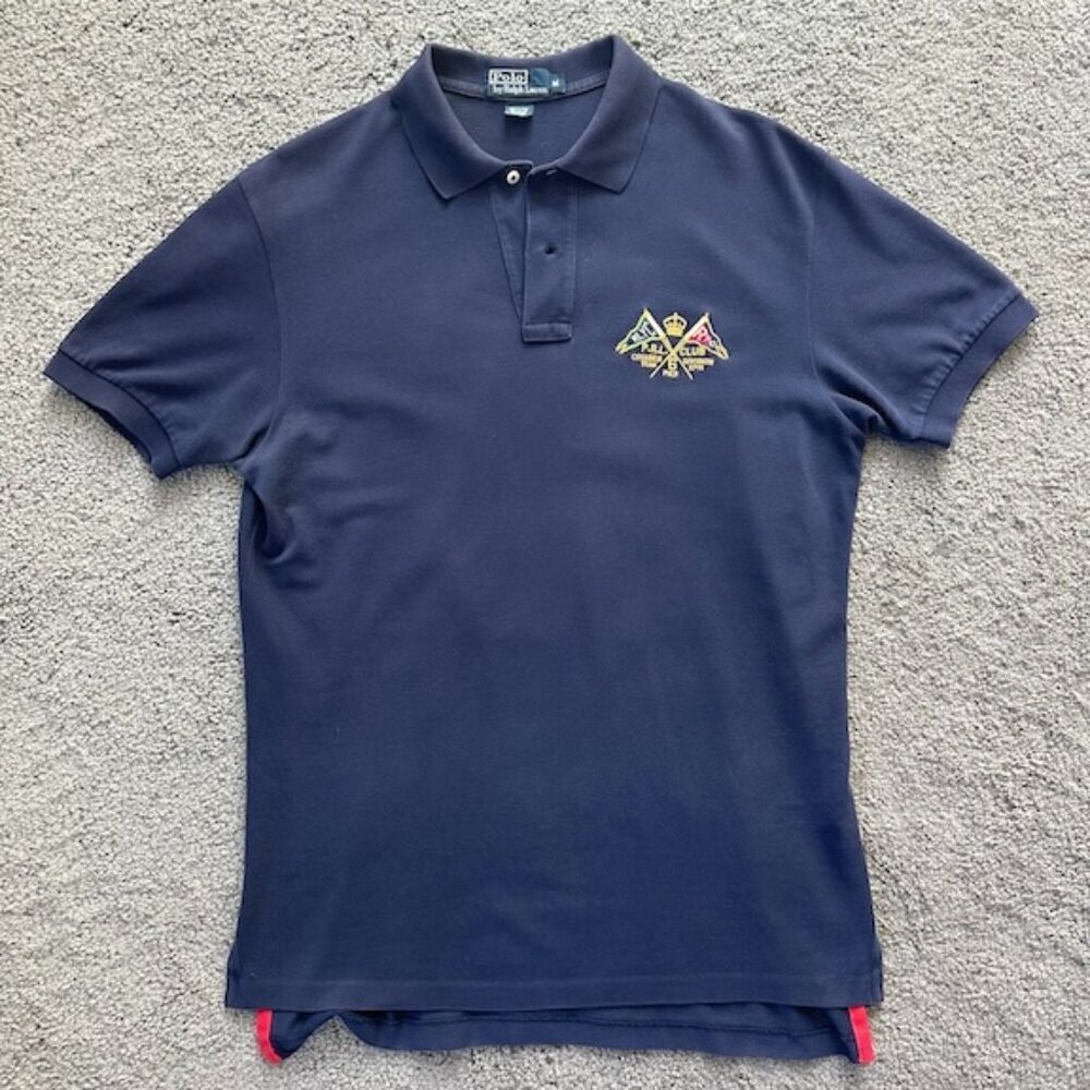 Polo Ralph Lauren Yacht Club P.R.L. Club Vintage Polo - Linen Flag Back Size M